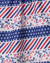Load image into Gallery viewer, Red White and Blue Liberty Ribbon Tea Towel | Geometry