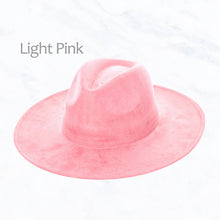 Load image into Gallery viewer, Suzie Q USA - Suede Large Eaves Peach Top Fedora Hat: Ivory