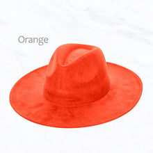 Load image into Gallery viewer, Suzie Q USA - Suede Large Eaves Peach Top Fedora Hat: Ivory