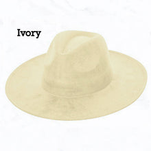 Load image into Gallery viewer, Suzie Q USA - Suede Large Eaves Peach Top Fedora Hat: Ivory