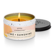Load image into Gallery viewer, Lime + Sunshine Recyclable Tin Candle |Good Chemistry