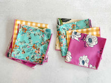 Load image into Gallery viewer, Flower Garden Cloth Napkins, set of eight: 10inch cocktail napkins | Dot & Army