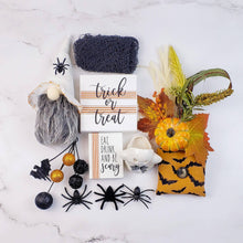 Load image into Gallery viewer, Trick or Treat Halloween Tiered Tray Décor Bundle: Black