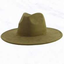 Load image into Gallery viewer, Suzie Q USA - Suede Large Eaves Peach Top Fedora Hat: Ivory