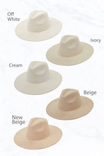 Load image into Gallery viewer, Suzie Q USA - Suede Large Eaves Peach Top Fedora Hat: Ivory