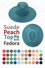 Load image into Gallery viewer, Suzie Q USA - Suede Large Eaves Peach Top Fedora Hat: Ivory