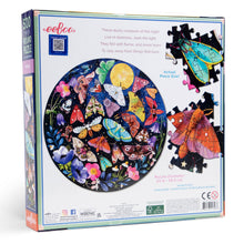 Load image into Gallery viewer, Puzzle | Moths 500 Piece Round Adult Jigsaw Puzzle | eeBoo
