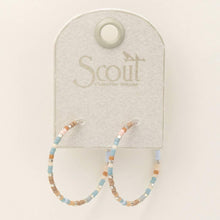 Load image into Gallery viewer, Small Hoop - Desert Blue Multi/Silver Earrings