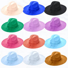 Load image into Gallery viewer, Suzie Q USA - Suede Large Eaves Peach Top Fedora Hat: Ivory