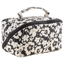 Load image into Gallery viewer, Zip Cosmetic Bag: Navy Floral | Karma