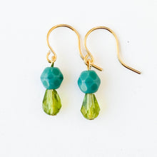 Load image into Gallery viewer, Lime |Tiny Earrings Small bead earrings Little color drop earrings