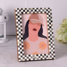 Load image into Gallery viewer, 4x6 Picture Frame Checkered Grey | Handicrafts Home