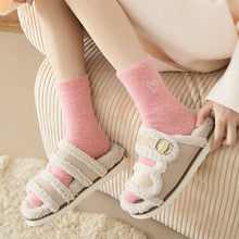 Load image into Gallery viewer, Light Pink Socks | Heart Fluffy Women Winter Warm Cozy | ACCITY