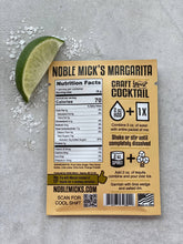 Load image into Gallery viewer, Noble Mick's - Craft Beverage Company - Margarita Single Serve Craft Cocktail
