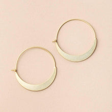 Load image into Gallery viewer, Crescent Hoop/Gold Vermeil Earrings