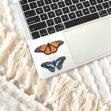 Load image into Gallery viewer, Sticker Blue Speckled Butterfly, 2.5x1.5in