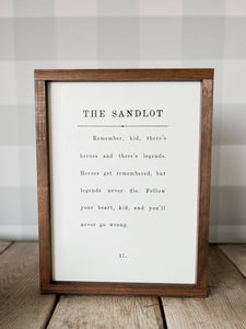 The Sandlot: White | 8x12" | Lily and Sparrow