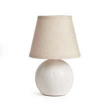 Load image into Gallery viewer, Leland Mini Lamp: White / Ceramic Fabric Wiring
