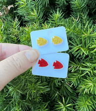 Load image into Gallery viewer, Red Arrowhead KC Kansas City Chiefs Acrylic Stud Earring
