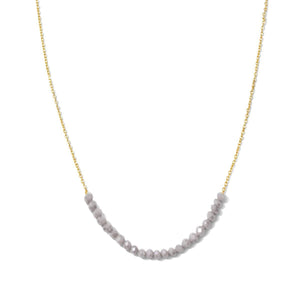 Aqua Delicate Crystal Accented Necklace | Splendid Iris