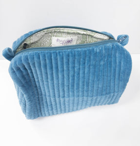 Blue Velvet Cosmetic Pouch