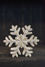 Load image into Gallery viewer, Whitewashed Wooden Snowflake 6x6in
