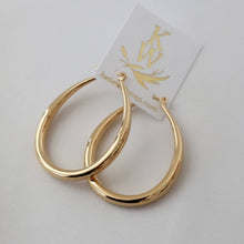 Load image into Gallery viewer, LARGE TEARDROP HOOP EARRINGS | Katie Waltman Jewelry
