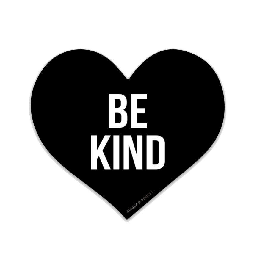 Be Kind Heart Vinyl Sticker | Ginger P. Designs
