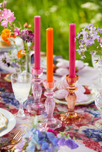 Load image into Gallery viewer, Hot Pink Glass | Candlestick Holder | Valentine&#39;s Day Décor
