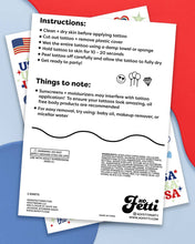 Load image into Gallery viewer, Glow in dark temporary tattoos|  Paper Plates America USA | xo, Fetti
