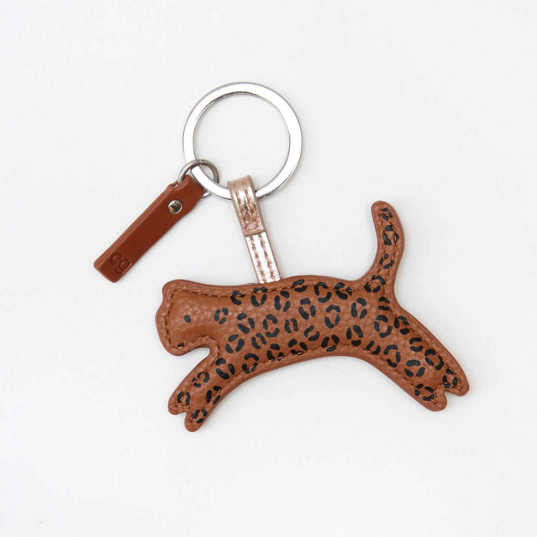 Leaping Leopard  Keyring | Caroline Gardner