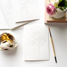 Load image into Gallery viewer, Garden flowers paintable notecards  | emily lex studio
