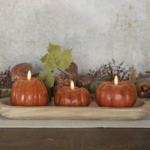 Load image into Gallery viewer, 4" ORANGE 3D FLAME TALL PUMPKIN CANDLE | Ragon House
