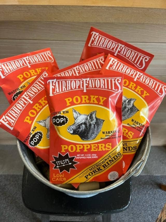 Porky Poppers - Microwave Pork Rinds | Fairhope Favorites, Inc.