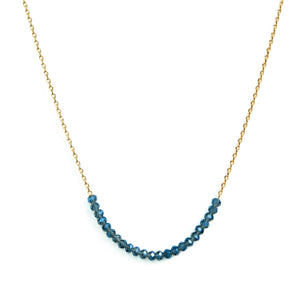 Aqua Delicate Crystal Accented Necklace | Splendid Iris