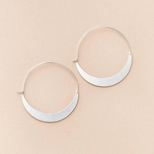 Crescent Hoop/Sterling Silver Earrings