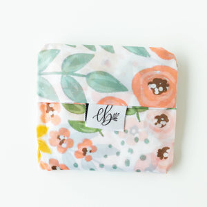 Reusable Bag White Floral