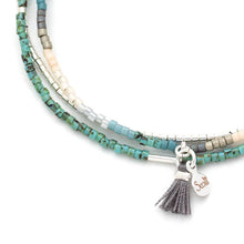 Load image into Gallery viewer, Chromacolor Miyuki Bracelet Trio - Turquoise Multi/Silver
