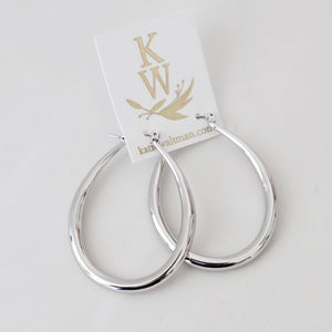 LARGE TEARDROP HOOP EARRINGS | Katie Waltman Jewelry