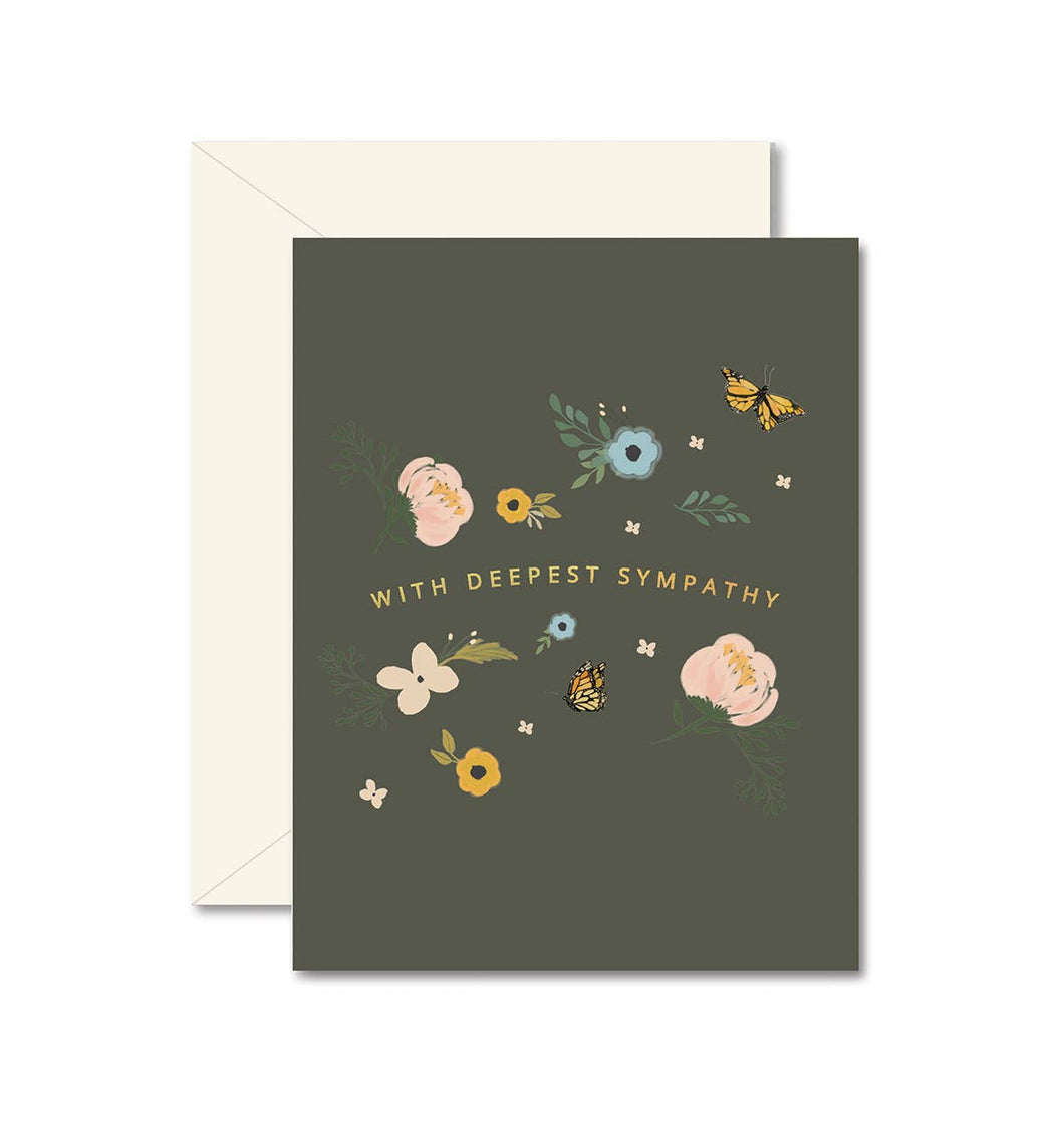 With Deepest Sympathy Greeting Card | Ginger P. Designs