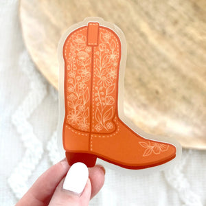 Cowboy Boot Sticker, 3.25x2.5 in. | Elyse Breanne Design