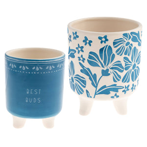 Wax Resist Planters Set: Best Buds | Karma
