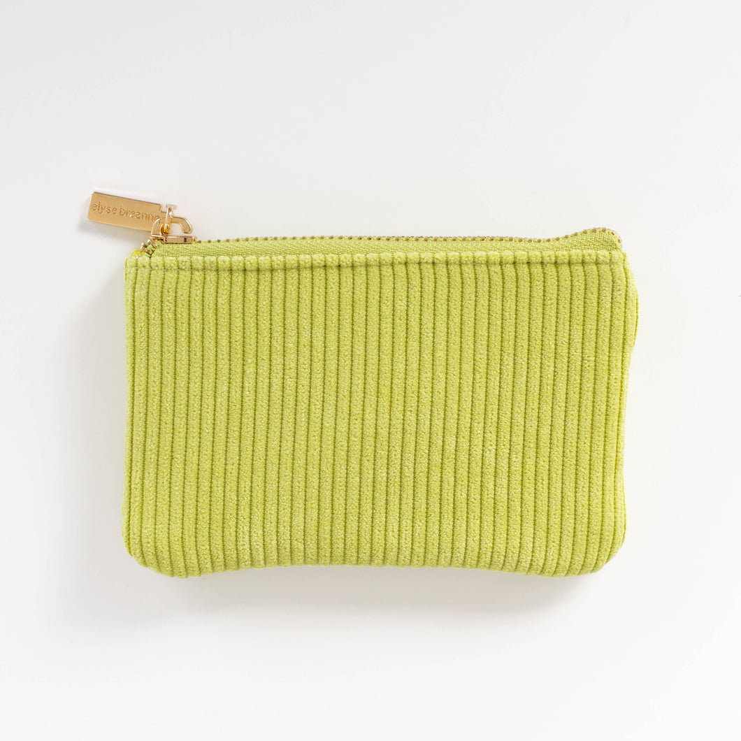 Chartreuse Corduroy Coin Pouch | Elyse Breanne Design