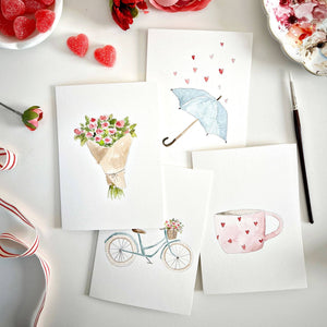 Love sweet love paintable notecard  | emily lex studio