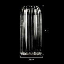 Load image into Gallery viewer, Stripes Clear Bud Vases, Borosilicate Light Weight Glass: 6&#39;&#39;T | Sweet Home Deco
