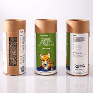 Open Door Tea - Green Energy with Ginseng | Green Tea | Bulk or Retail: 1.5 Ounce Tube