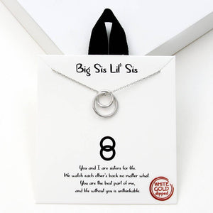 Fashion City | Gold-Dipped Sisters Double Ring Necklace: ONE SIZE / GD