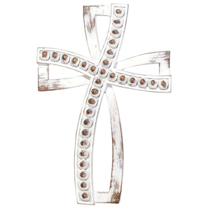 RUSTIC WOOD LOOK RESIN WALL CROSS 9.5" | Dicksons