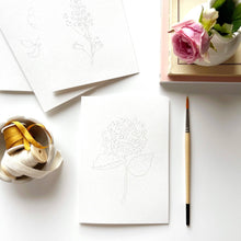 Load image into Gallery viewer, Garden flowers paintable notecards  | emily lex studio

