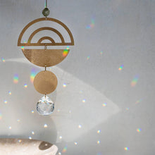 Load image into Gallery viewer, Moon Phase Moonstone Suncatcher
